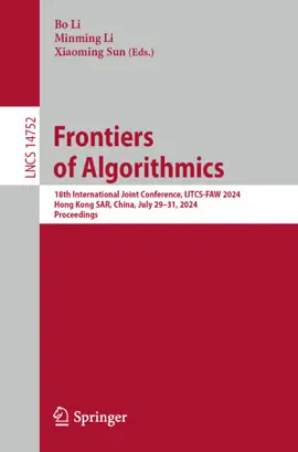 Read: Book Frontiers of Algorithmics