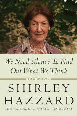 Read: Book We Need Silence to Find Out What We Think