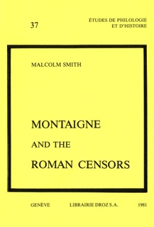 Montaigne and the Roman Censors by Malcolm Smith