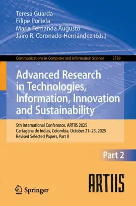 Read: Advanced Research in Technologies, Information, Innovation and Book Sustainability