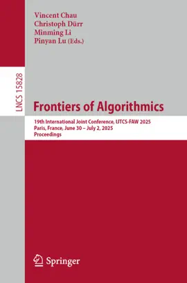Read: Book Frontiers of Algorithmics