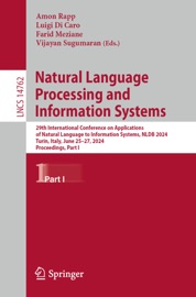 Natural Language Processing and Information Systems - Amon Rapp, Luigi Di Caro, Farid Meziane & Vijayan Sugumaran