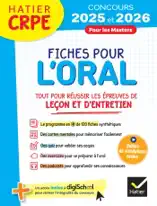 Hatier CRPE - Fiches pour l'épreuve orale de leçon et d'entretien - 2025/2026