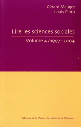 Read: Lire les sciences Book sociales. Volume 4/ 1997-2004