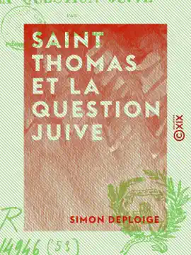 Read: Saint Thomas Book et la question juive