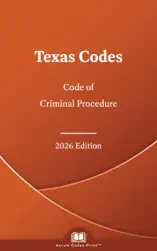 Texas Code of Criminal Procedure 2026 Edition