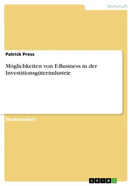 Read: Möglichkeiten von Book E-Business in der Investitionsgüterindustrie
