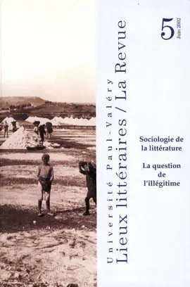 Read: Sociologie de la littérature : Book la question de l'illégitime