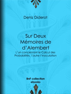 Sur Deux Mémoires de d'Alembert by Denis Diderot