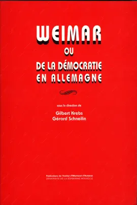 Read: Weimar ou de la démocratie en Book Allemagne