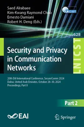 Read: Security and Privacy in Communication Networks Book
