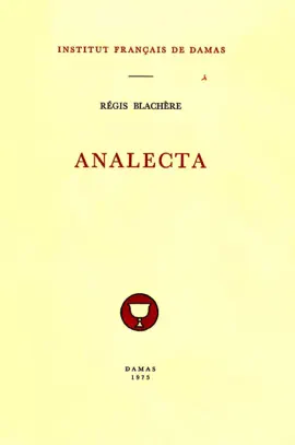 Read: Analecta