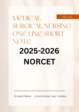 Read: Medical surgical nursing one line Book short notes