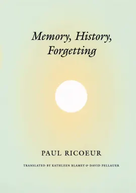 Read: Memory, History, Forgetting Book