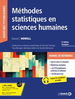 Méthodes statistiques en sciences humaines by Vincent Yzerbyt, David C Howell, Yves Bestgen, Natalie L'efevre & Aurélie Bertrand