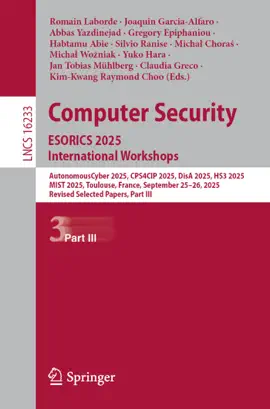 Read: Computer Security. Book ESORICS 2025 International Workshops