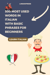 500 Most Used Words in Italian With Basic Phrases for Beginners - lingoXpress Cover Art