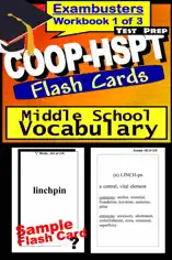 COOP-HSPT Test Prep Essential Vocabulary Review--Exambusters Flash Cards--Workbook 1 of 3