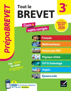 Read: Prépabrevet - Tout le nouveau brevet 2026 - Book 3e (toutes les matières)