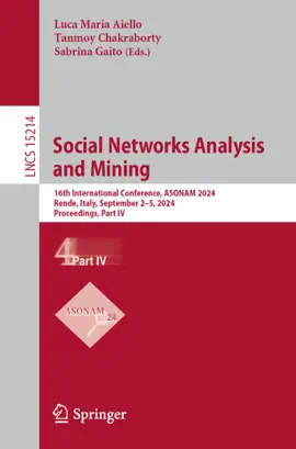 Read: Social Networks Analysis and Mining Book