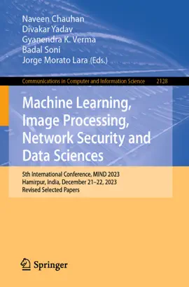 Read: Machine Learning, Book Image Processing, Network Security and Data Sciences