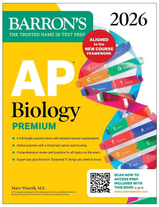 AP Biology Premium, 2026: Prep Book with 6 Practice Tests + Comprehensive Review + Online Practice
