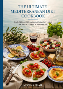 The Ultimate Mediterranean Diet Cookbook: Timeless Recipes for Heart-Healthy Living from Italy, Greece, and Beyond - Monika Shah Cover Art
