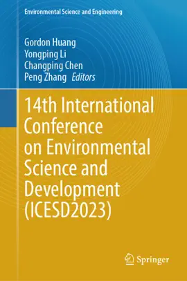 Read: 14th Book International Conference on Environmental Science and Development (ICESD2023)