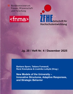 ZFHE 20-4: New Models of the University - Innovative Structures, Adaptive Responses, and Strategic Behavior by Tatiana Fumasoli, René Krempkow & Barbara Sporn