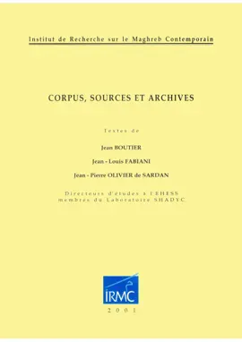 Read: Book Corpus, sources et archives