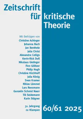 Read: Zeitschrift für Book kritische Theorie / Zeitschrift für kritische Theorie, Heft 60/61 (2025)