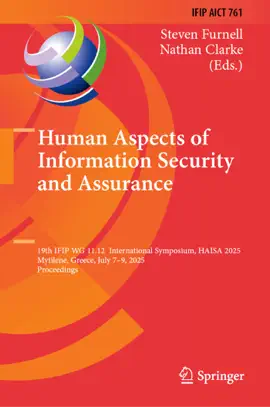 Read: Human Aspects Book of Information Security and Assurance