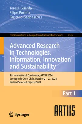Read: Book Advanced Research in Technologies, Information, Innovation and Sustainability
