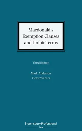 Read: Macdonald's Exemption Clauses and Book Unfair Terms