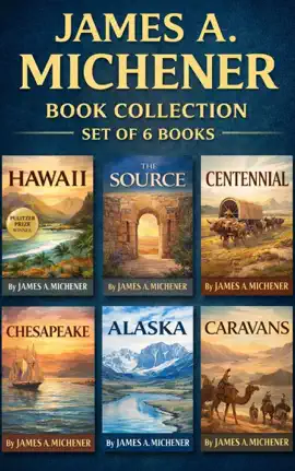 James A. Michener Book Collection Set 6 Books: Hawaii, The Source, Centennial, Chesapeake, Alaska, Caravans