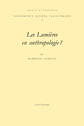 Read: Les Lumières en anthropologie Book ?