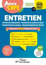 Admis au CRPE 2026-2027 - Epreuve orale d’admission L3 - Entretien