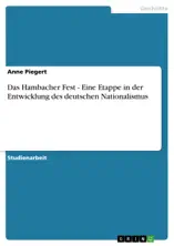 Das Hambacher Fest - Eine Etappe in der Entwicklung des deutschen Nationalismus
