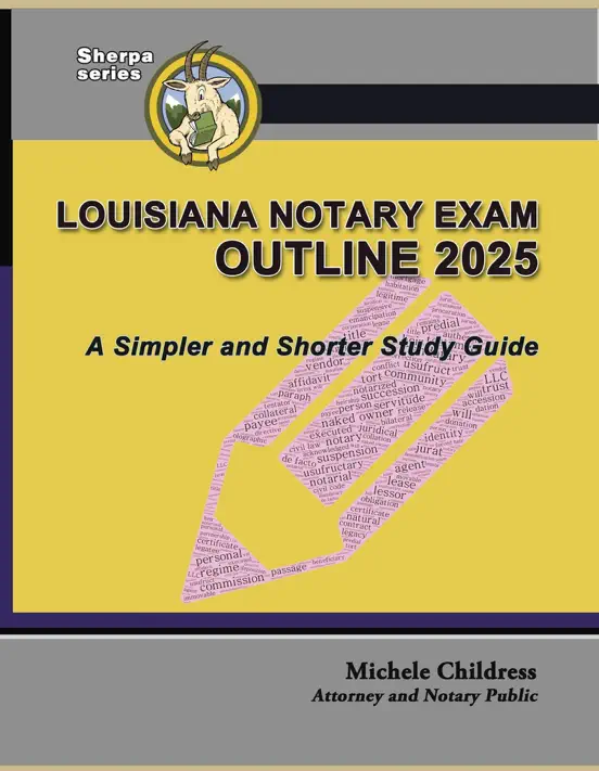Louisiana Notary Exam Outline 2025: A Simpler and Shorter Study Guide