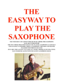 THE EASYWAY TO PLAY SAXOPHONE - JOSEPH G PROCOPIO