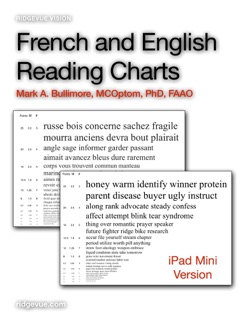 French and English Reading Charts for the iPad Mini by Mark A. Bullimore