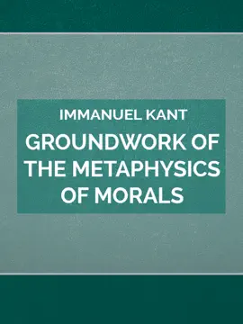Read: Groundwork of Book the Metaphysics of Morals