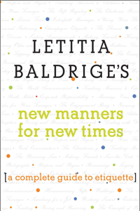 Letitia Baldrige's New Manners for New Times - Letitia Baldrige Cover Art