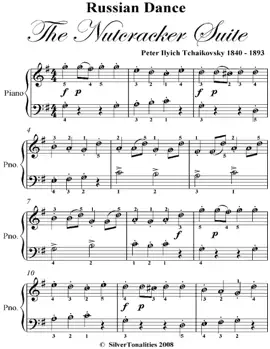 Russian Dance Nutcracker Suite Easy Piano Sheet Music