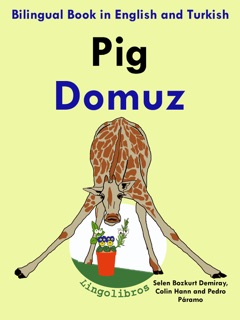 Bilingual Book in English and Turkish: Pig - Domuz - Learn Turkish Series by LingoLibros