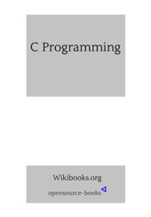 Book cover for C Programming by Wikibooks