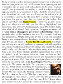 Sorry for the Lobsters - Neil French
