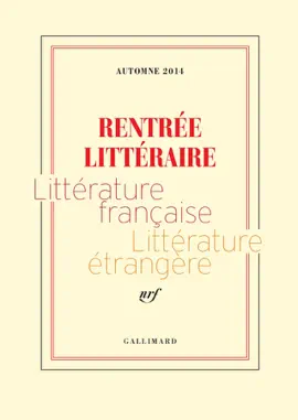 Read: Extraits gratuits - Rentrée littéraire Book Gallimard 2014