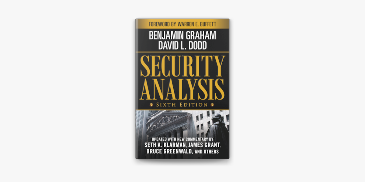 Security Analysis: Sixth Edition, Foreword by Warren Buffett