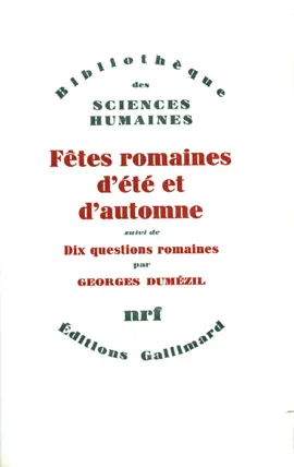 Read: Fêtes romaines d'été et d'automne Book / Dix questions romaines